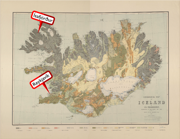 Iceland-Map-Isafjordur-Reykjavik