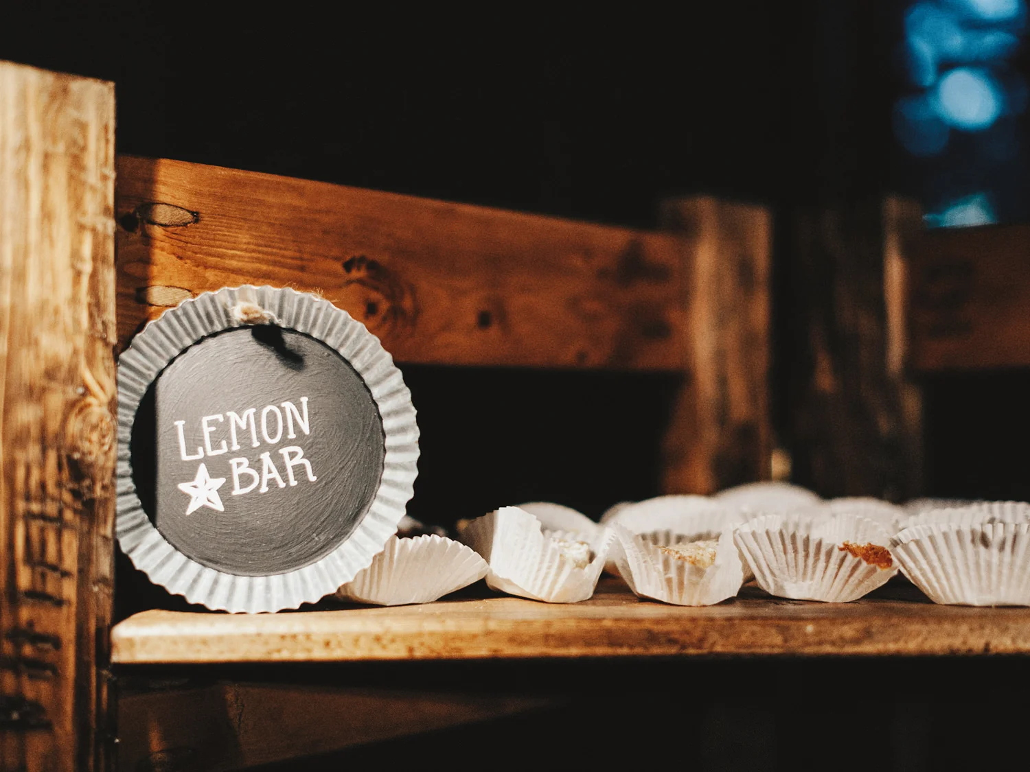 Mini Chalkboard Pie Tins on Display