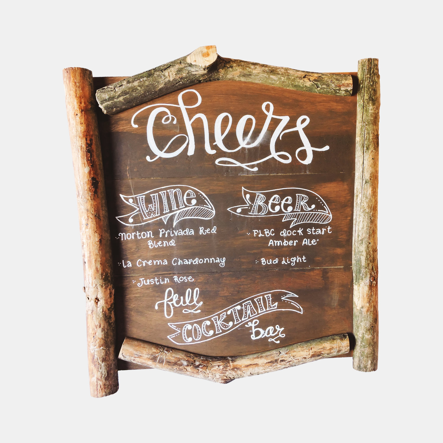 Timber Framed Wood Sign Rental