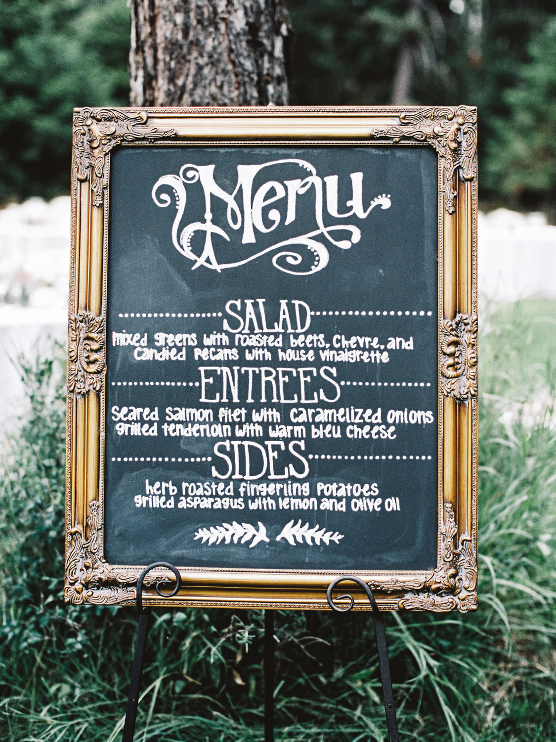 Large Vintage Chalkboard Frame on Display