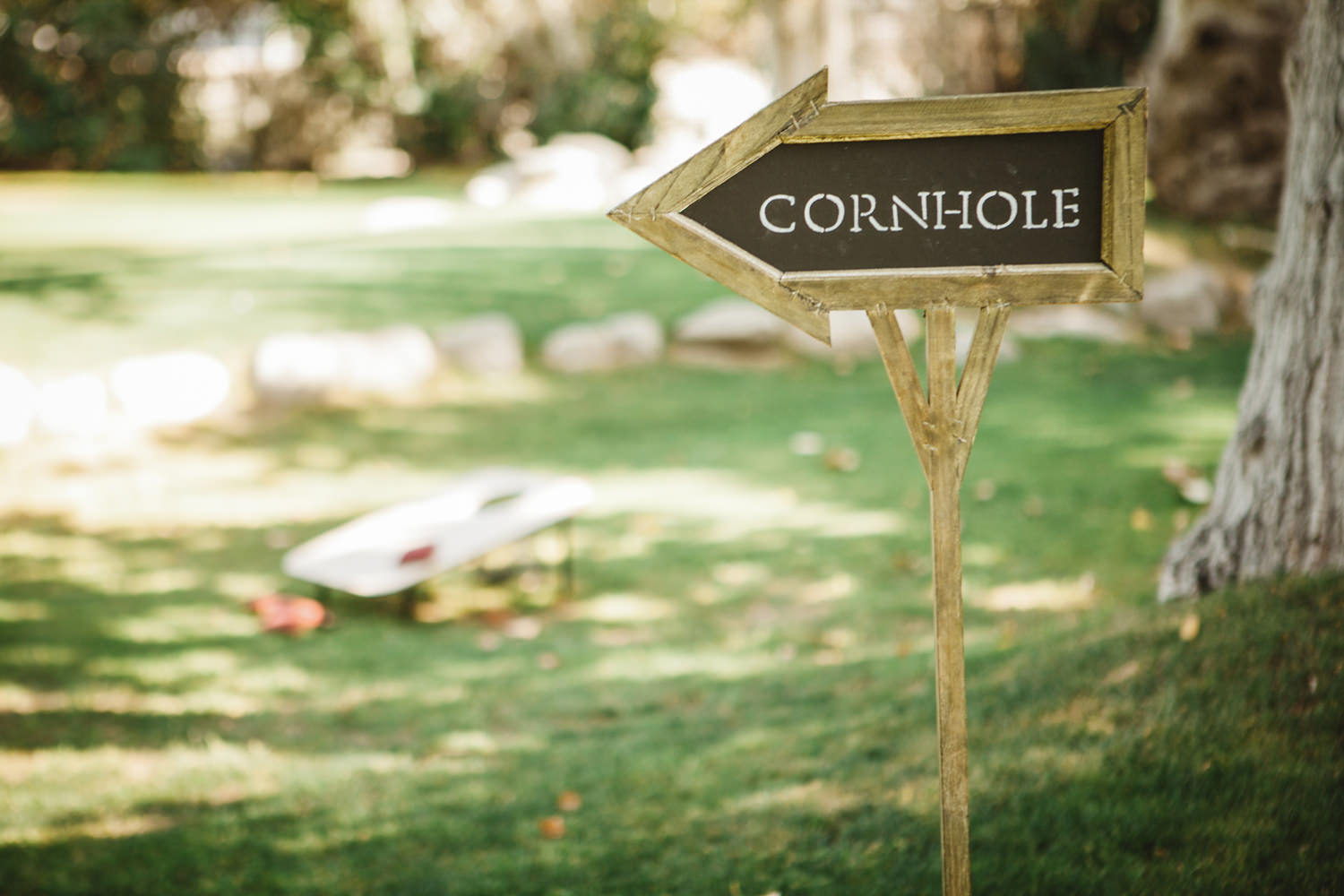 Wood Arrow Chalkboard Sign on Display