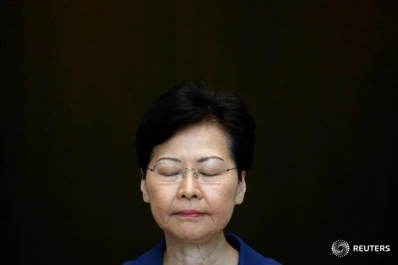  Hong Kong's Chief Executive Carrie Lam attends a news conference in Hong Kong, China August 13, 2019. REUTERS/Thomas Peter  