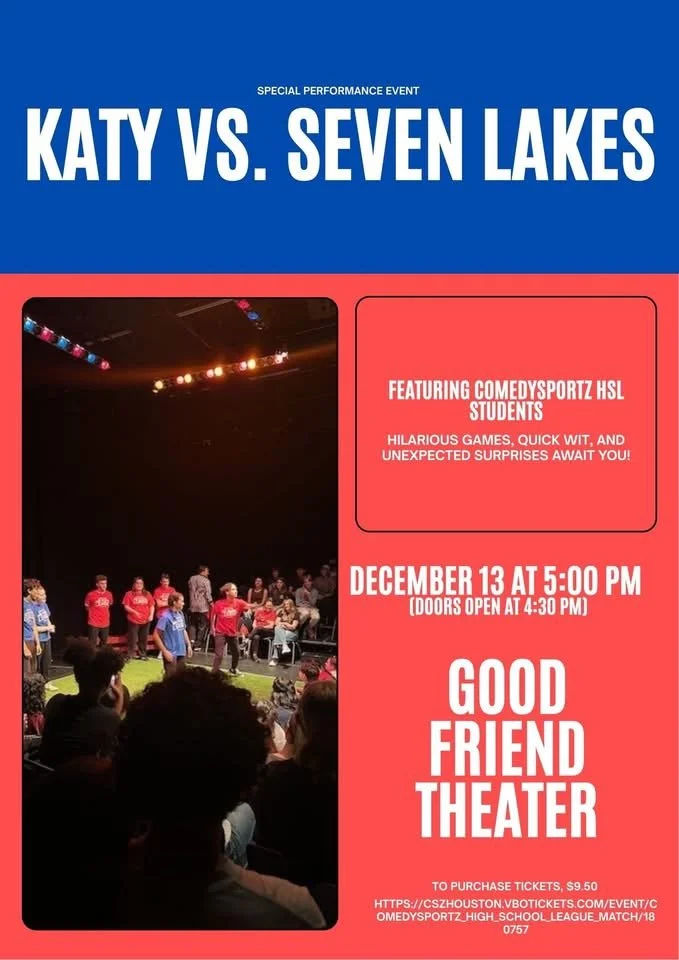 Buy Tickets Now - Comedy Sportz - Katy vs. Seven Lakes