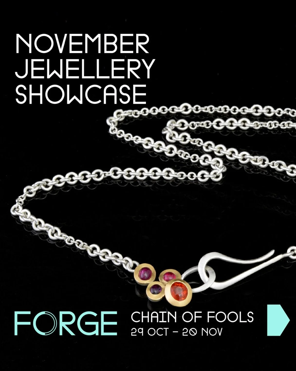 Come find a selection of my work @theforgespace in Hatton Garden until 20th November. 
I am thrilled to be taking part in Chain of Fools at FORGE in their November Showcase. ⛓️💫
This showcase is inspired by @luciegledhilljewellery, an accomplished