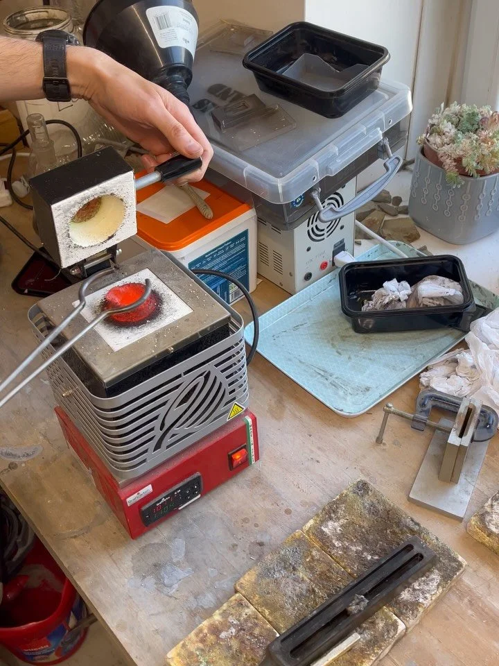 Last bit of prep before @madewinchester 💥 We often get asked if we use recycled metals-OF COURSE, is always my reply. This is a short video of some in house recycling in progress, thanks to @chrisbolanddesigns for the helping hands in this video. Sc