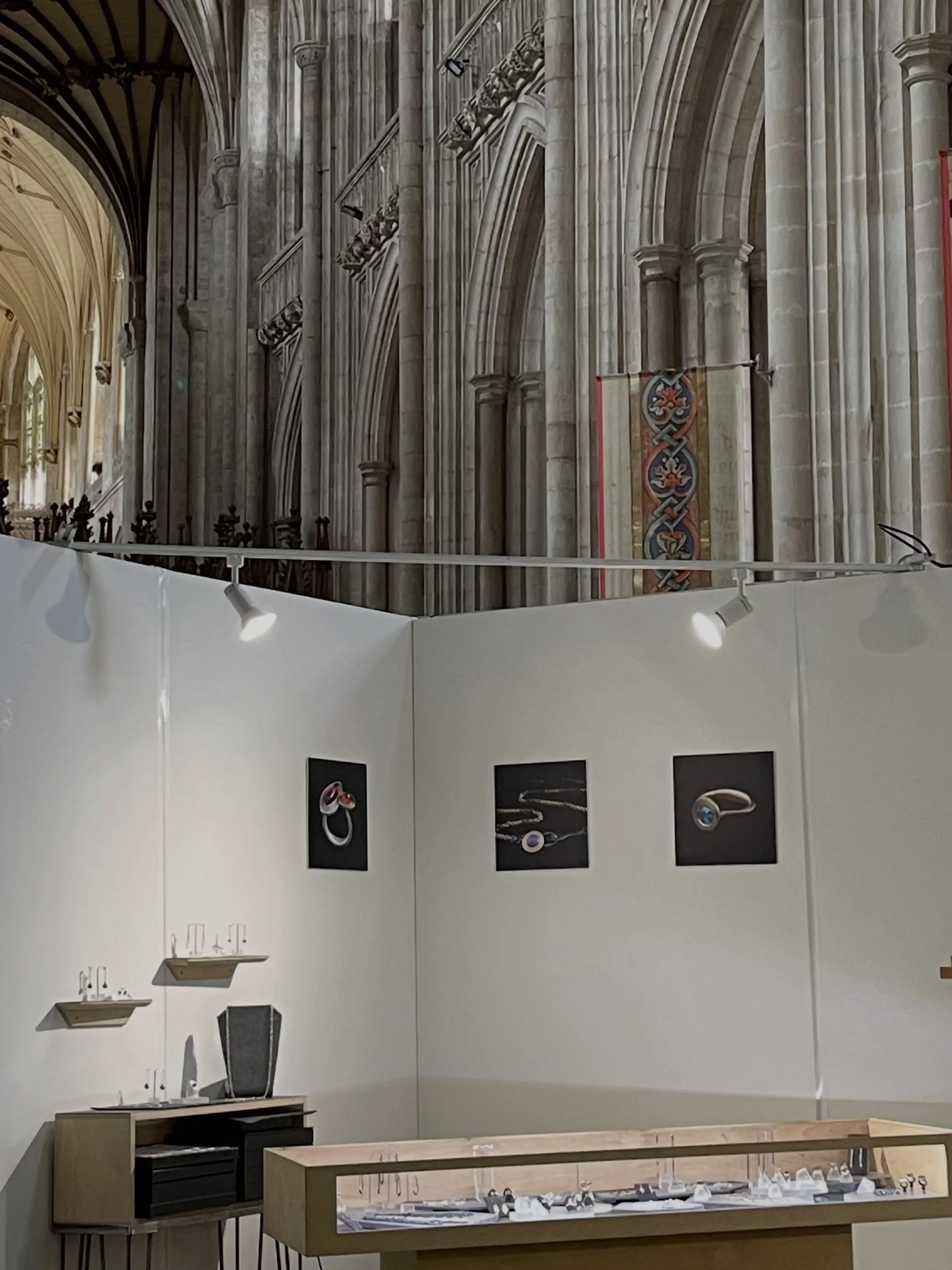 We are open 💥 Do come down to Winchester for @madewinchester you&rsquo;ll find us in the Cathedral 🍾 &hellip;&hellip;..spot cameo from @chrisbolanddesigns 
#jewellery #jewelry #contemporarycraft #handmade #whatsoninwinchester