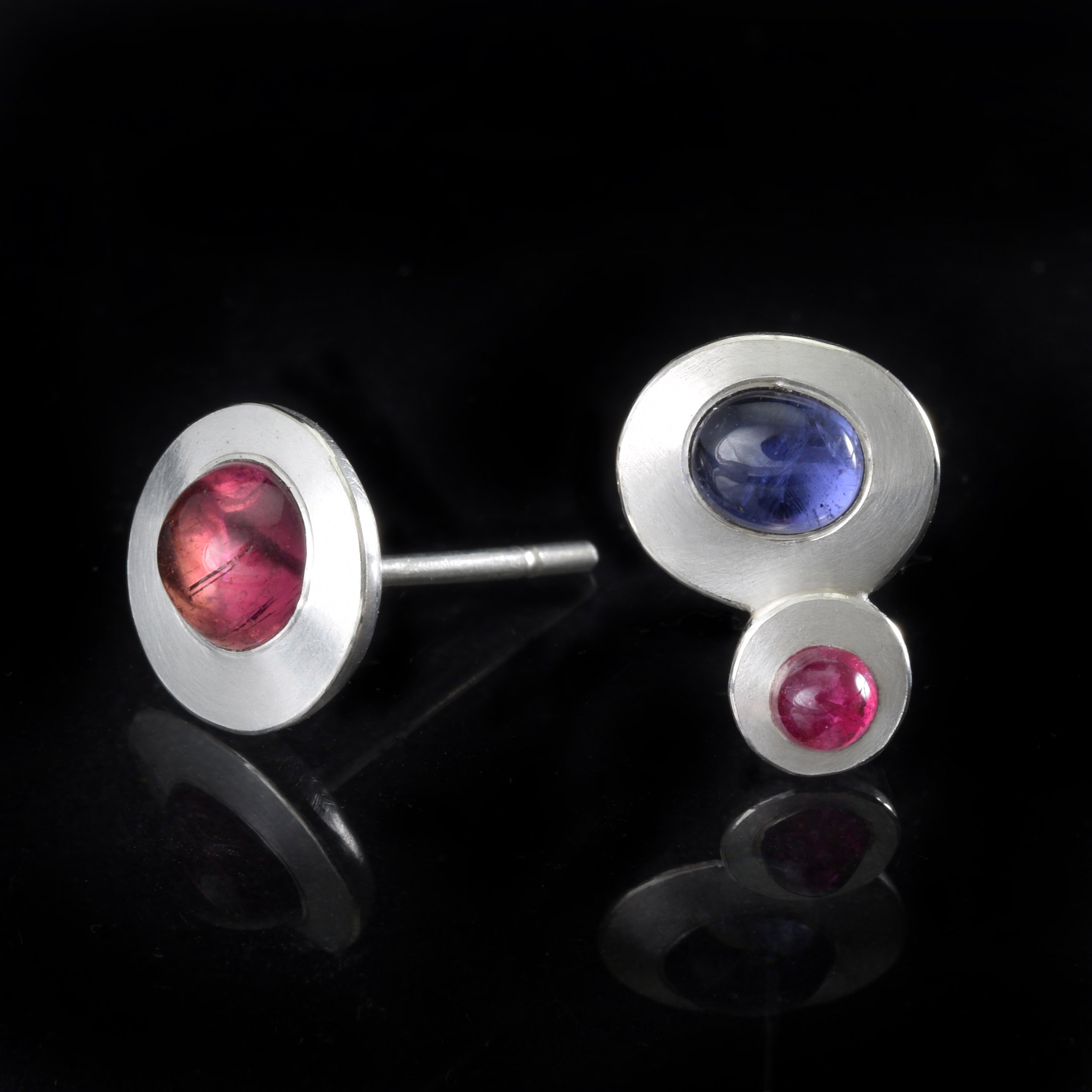 Pink-Tourmaline-Iolite-Assymetric-Studs-Two.jpg