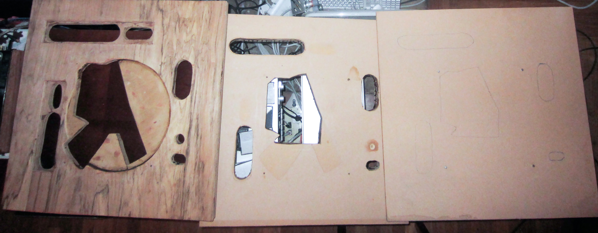 Figure 3: Three layers of mdf and plywood for plinth
