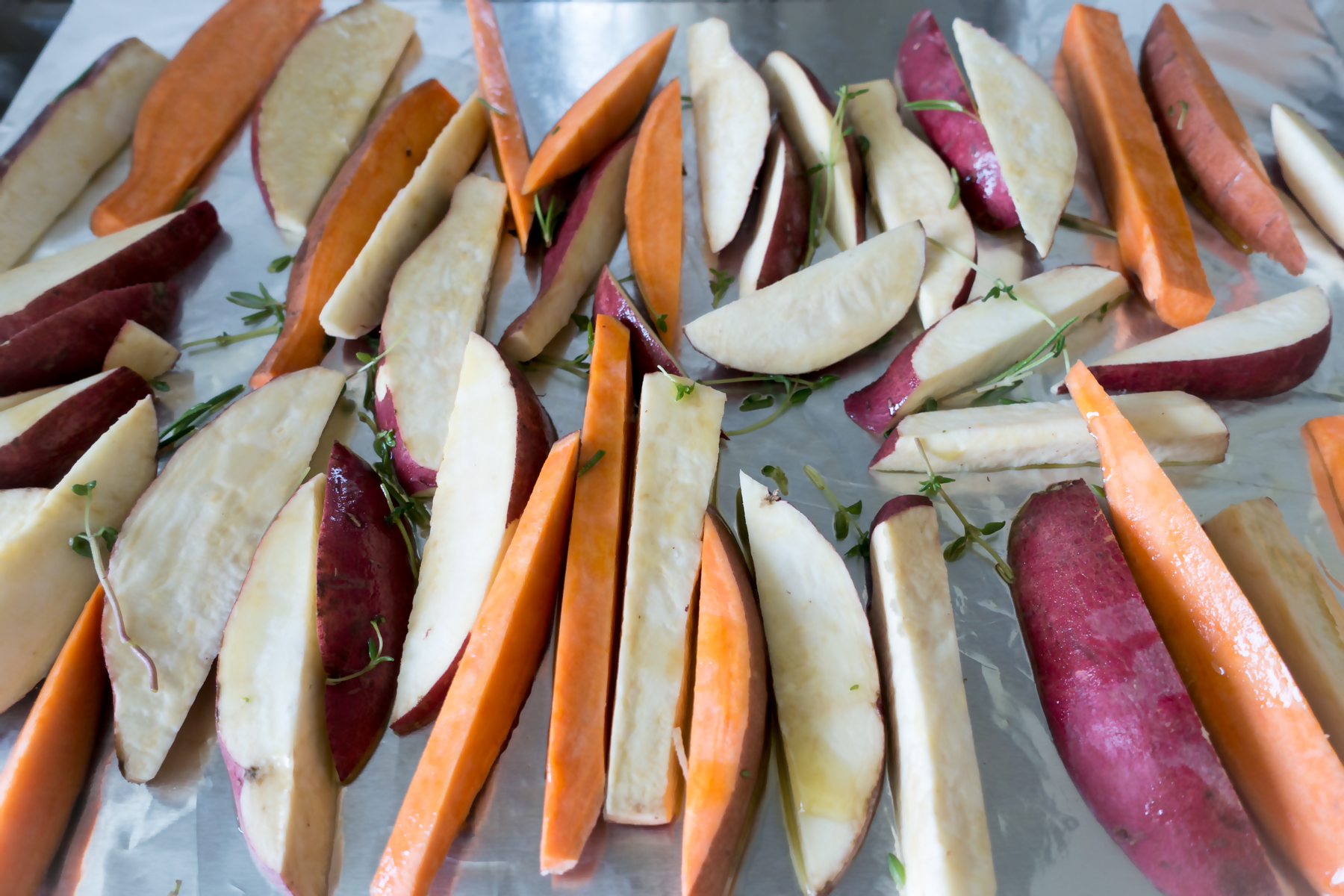The sweetest sweet potatoes and yams from Mary from her CSA box.