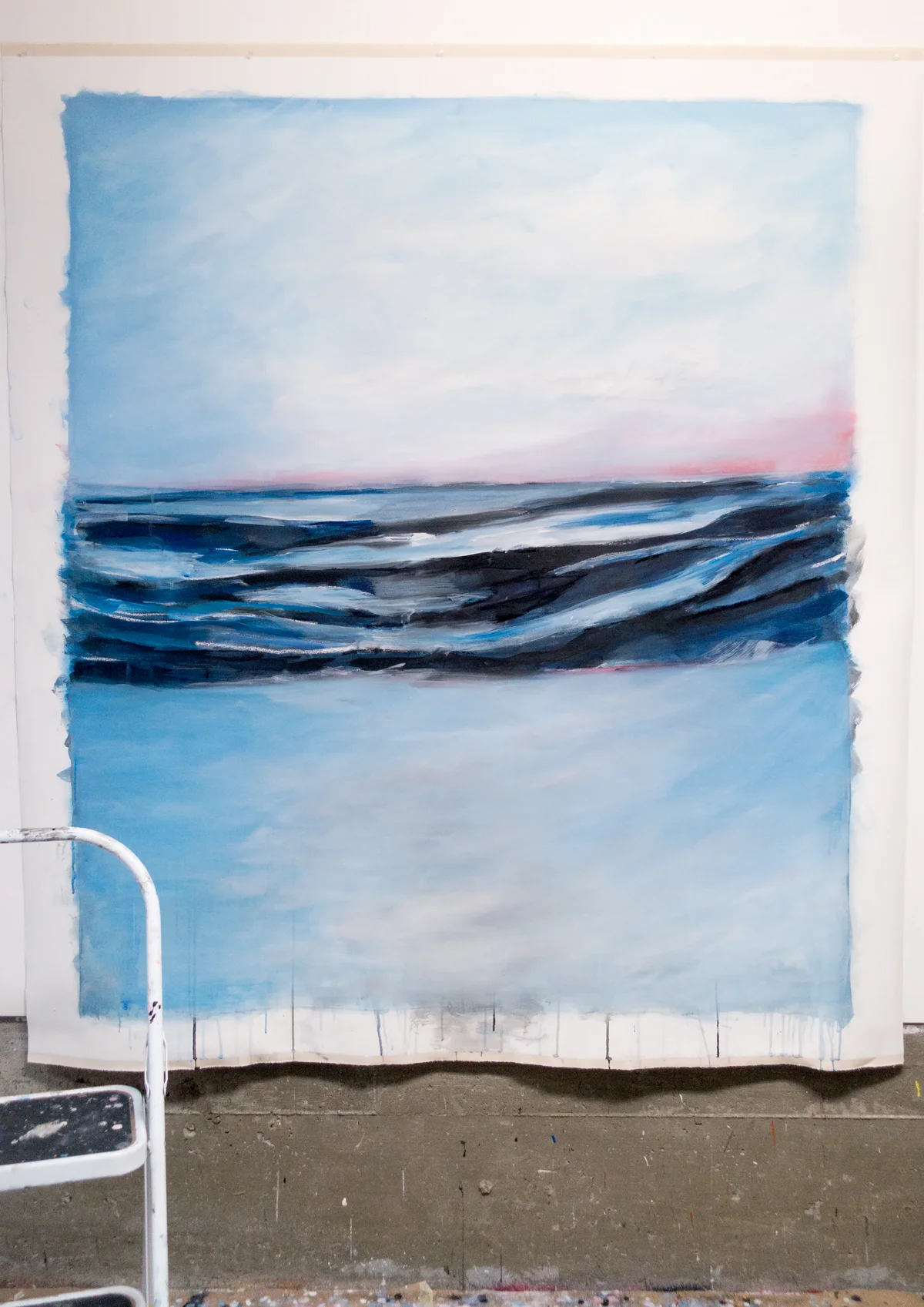 Blue Painting II (work in progress in the studio Sep-2016)