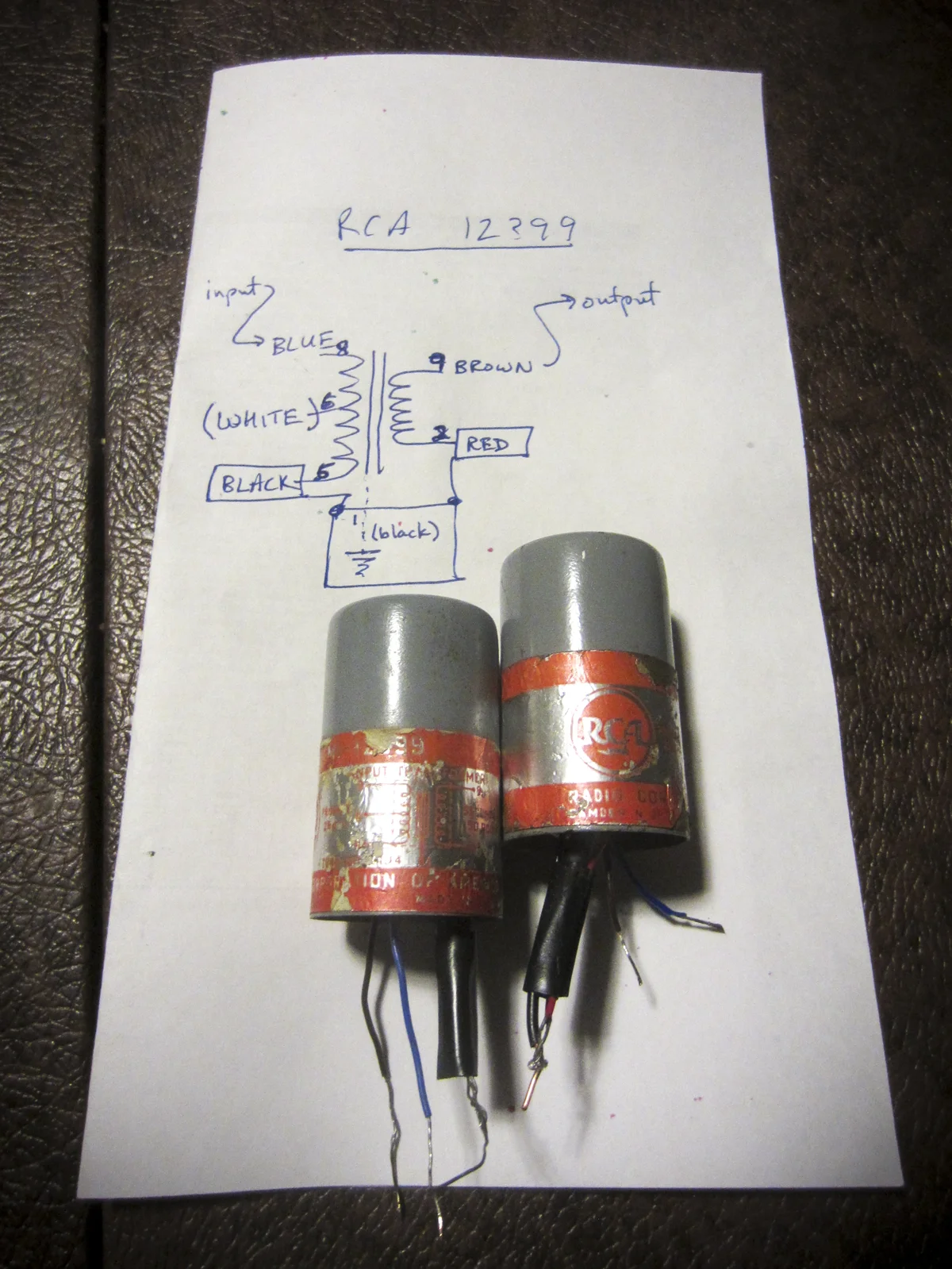 Figure 2: RCA 12399 transformers with bottoms removed 