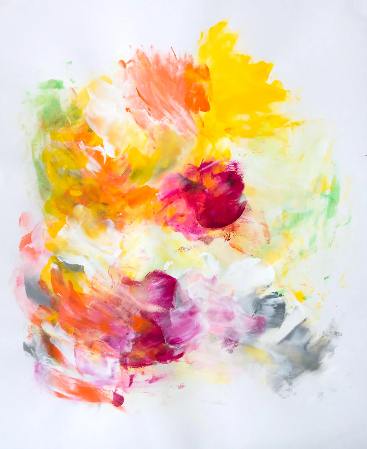Yellow Drawings (1 of 4), 2016 acrylic on paper, 17 x 14 inches