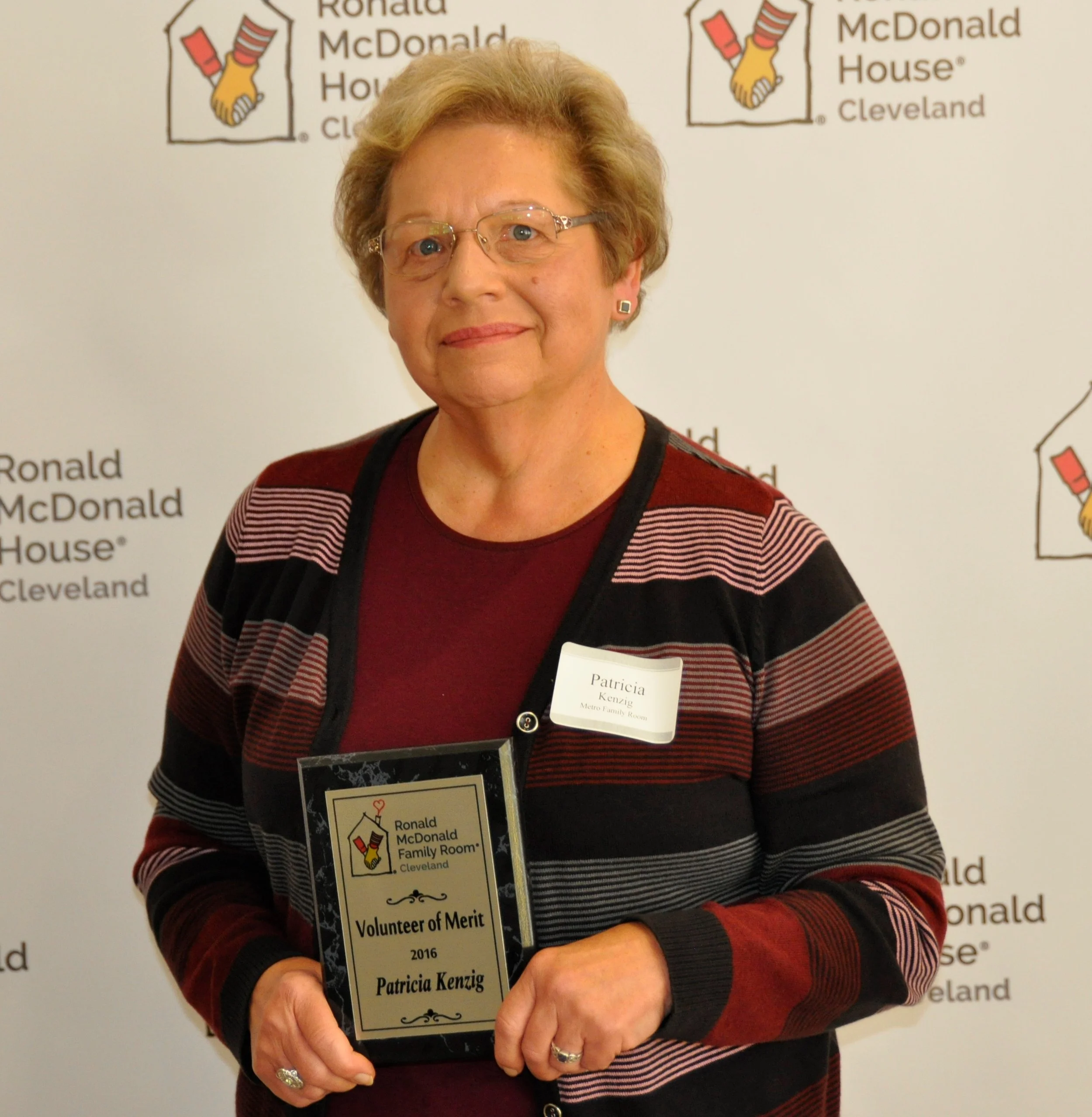 MetroHealth Family Room Volunteer of Merit