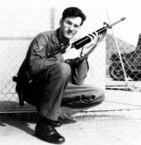 Dave Williams protecting an ammunition site in Korean in 1975