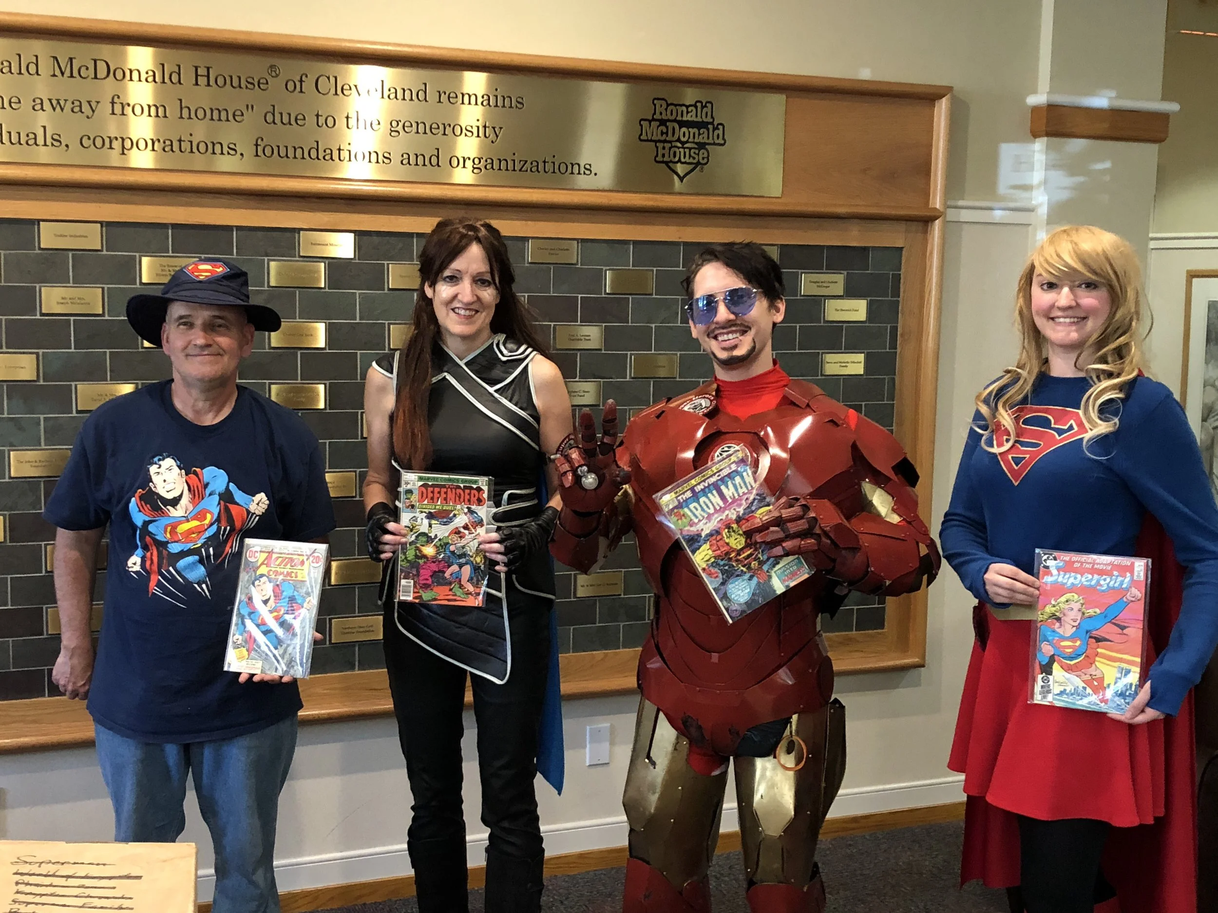 Bob Watson donates comic books to RMH and meets Super Heroes to Kids in Ohio
