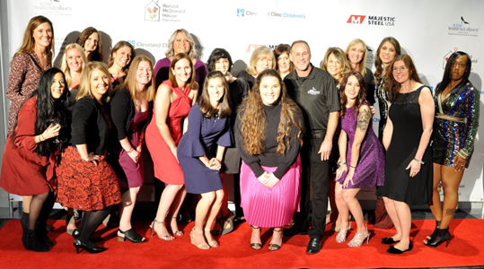 Majestic Steel USA team at Wine Women & Shoes benefiting Ronald McDonald House of Cleveland in 2018.
