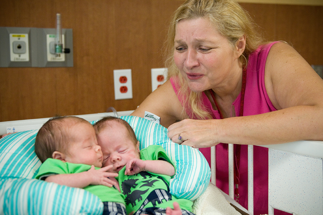 Kriss Coventry admires her grandsons.
