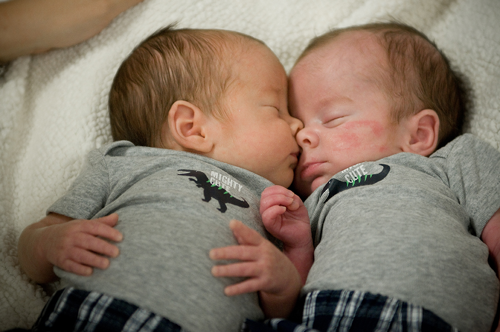 After 6 weeks apart, Michael and Christopher immediately snuggle into each other. Photo: Jennifer Tacbas