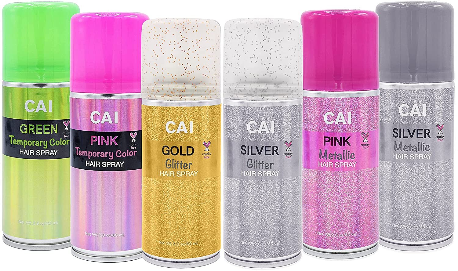 CAI BEAUTY NYC Hair and Body Glitter Spray - Metallic Silver — Cai Cosmetics
