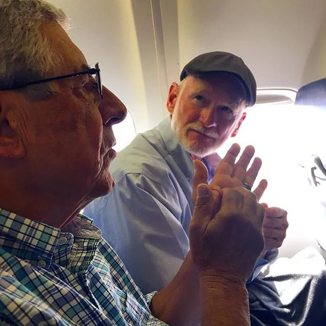 Winging my way to Iowa to work on a project with these two who&rsquo;ve been working together for decades. #mediaproduction #southwestairlines