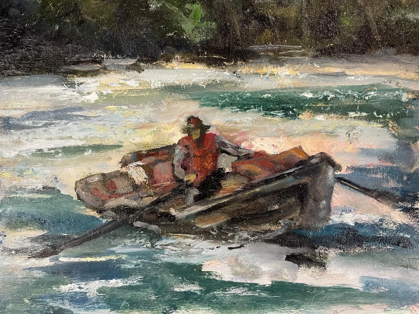 11x14 oil new series&rdquo; Shooting the Rapids&rdquo; 8/19/24