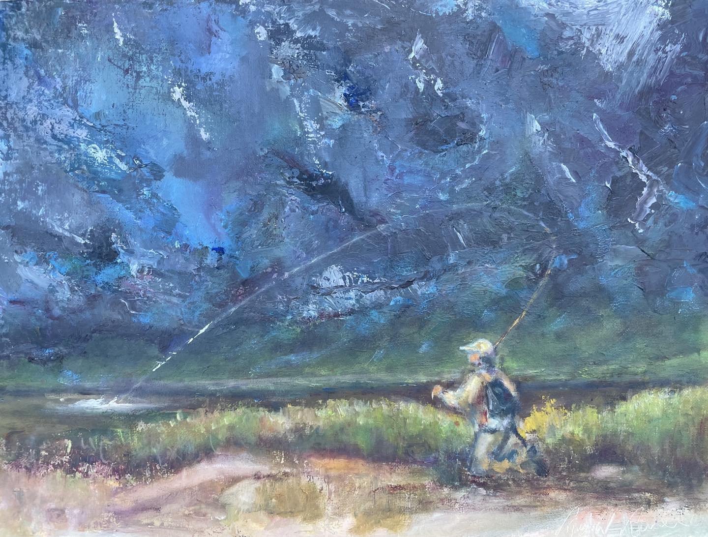 Reworked this one today. 12x16 Stalking Browns on Hot Creek&rdquo;