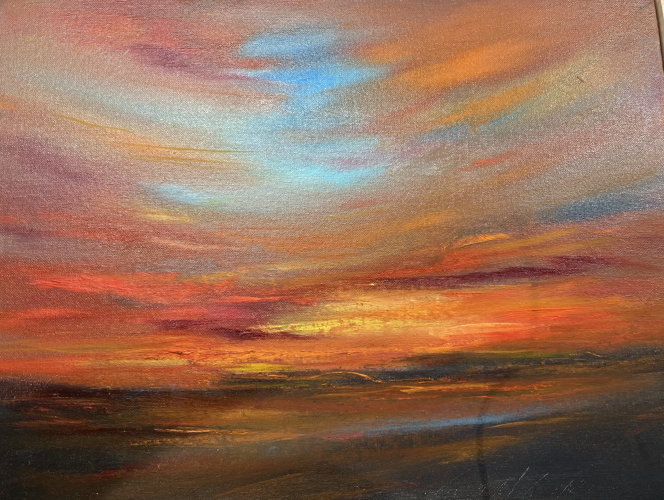 Sunset Over San Luis Obispo  14 x 18
