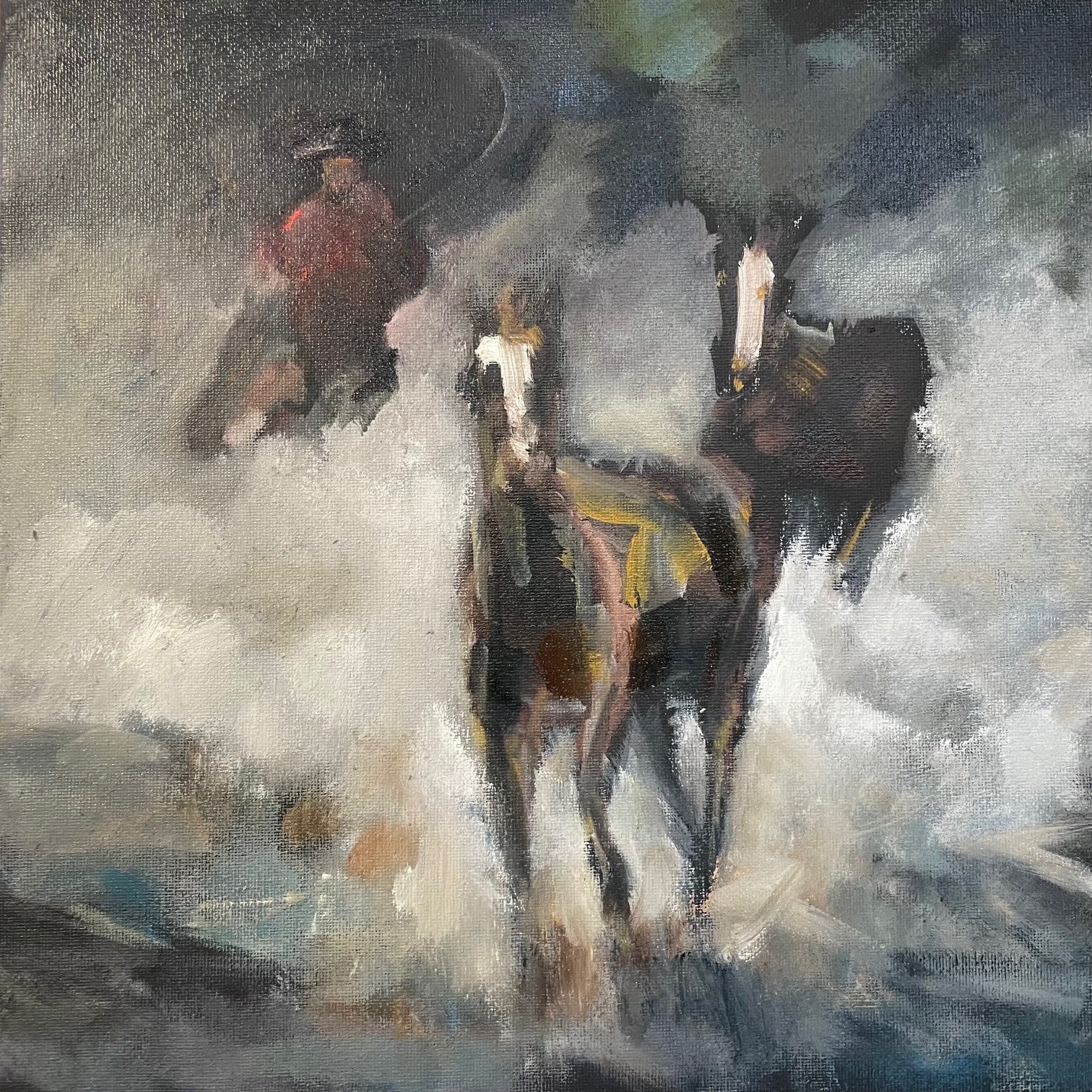 Wrangling The Horses 12x12