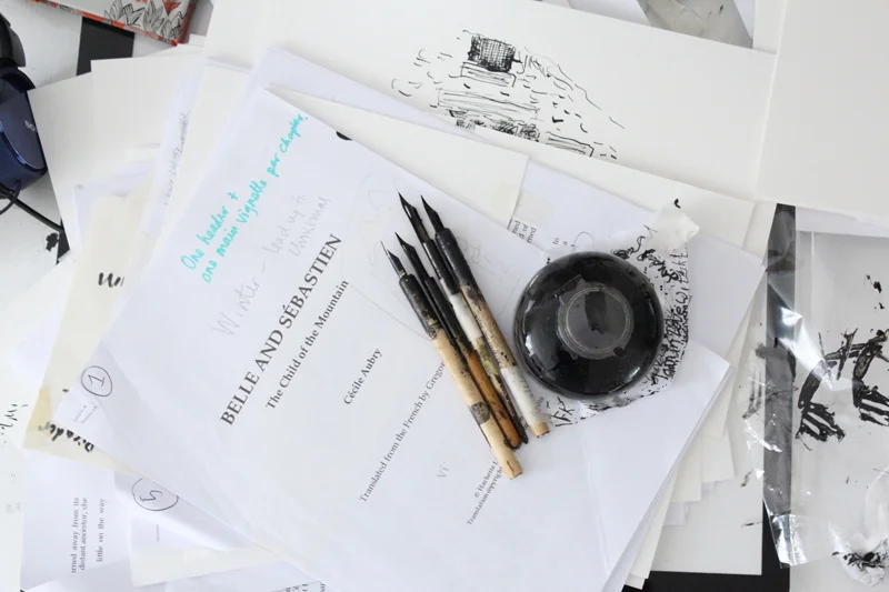 I started by marking the scenes I'd like to illustrate.
