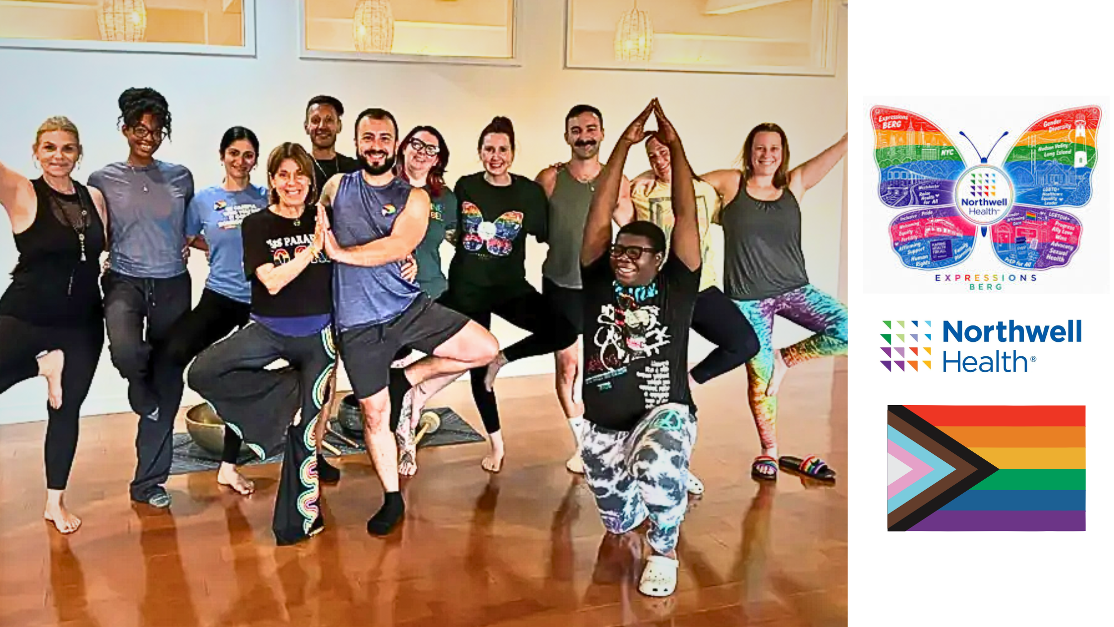 group shot celebrating Yoga & Soundbath Wellness Fundraiser: 2026 LGBTQIA+ History Month Event