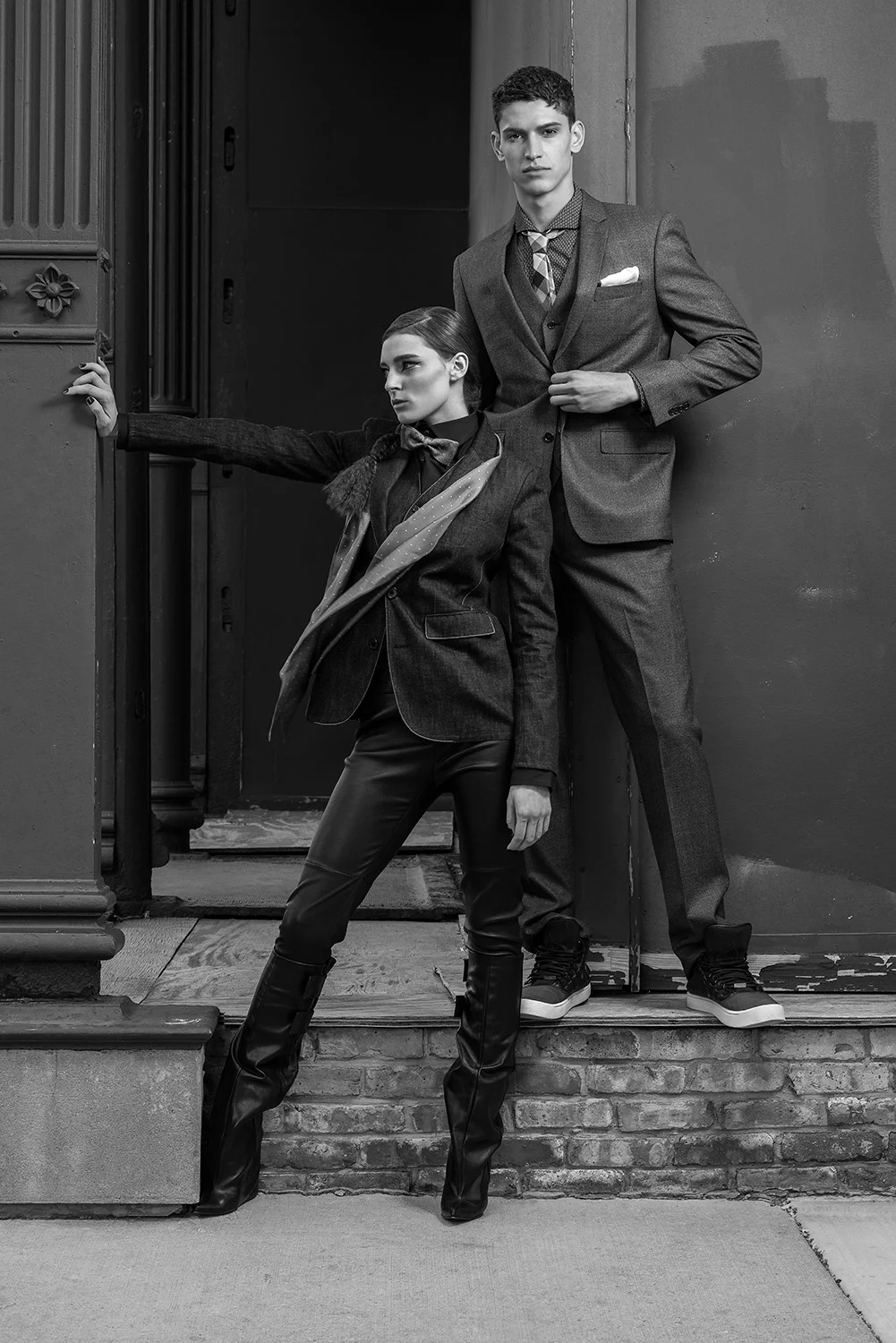 Chicago Fashion photographer menswear location androgynous model Kyle Vieira Ansley Gulielmi