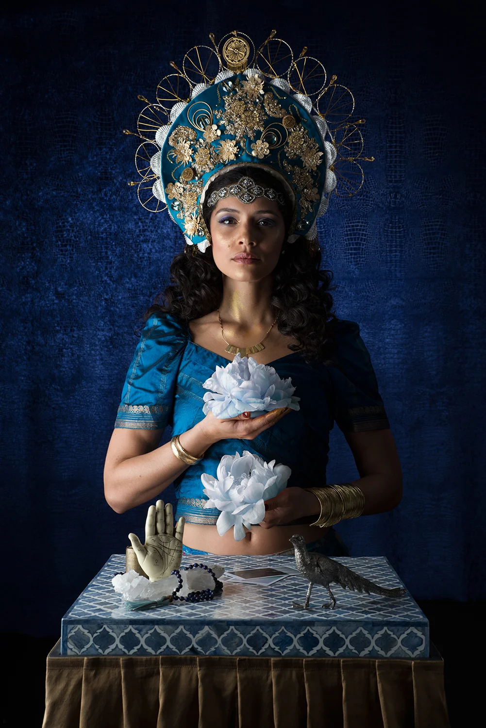 studio portrait editorial photographer Chicago Miranda Rae Mayo headdress