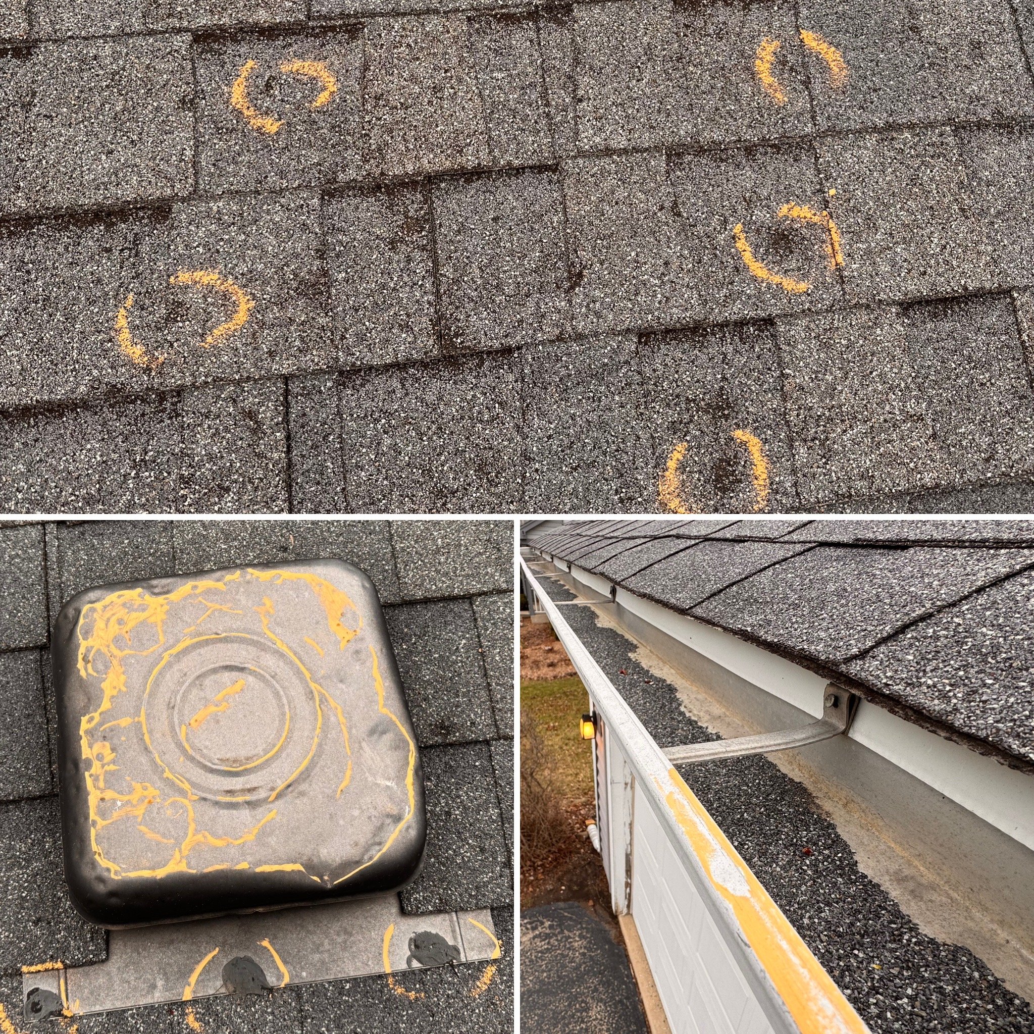 Hail Damage on Roof in Bolingbrook Illinois
