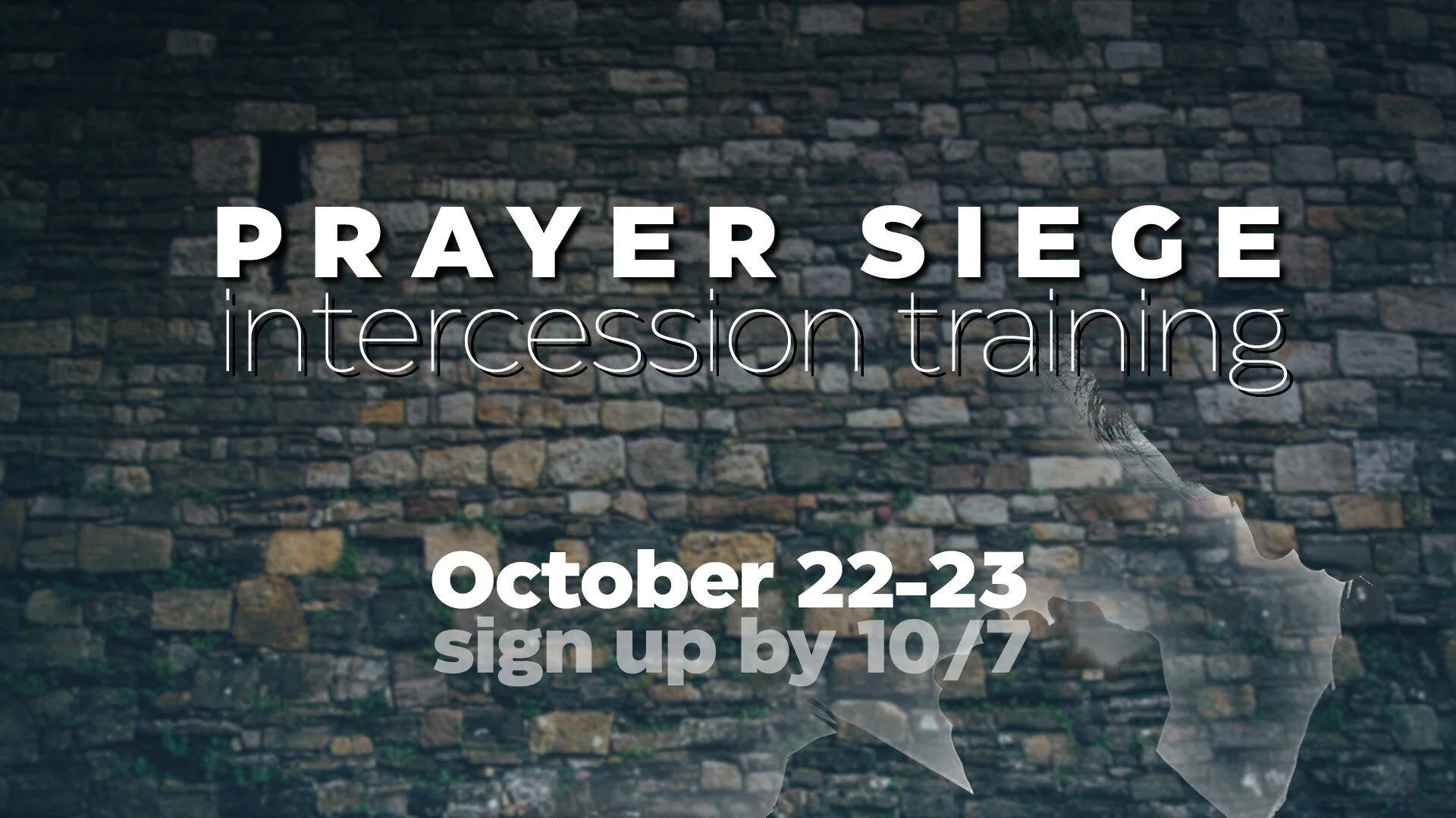 Prayer Siege Seminar
