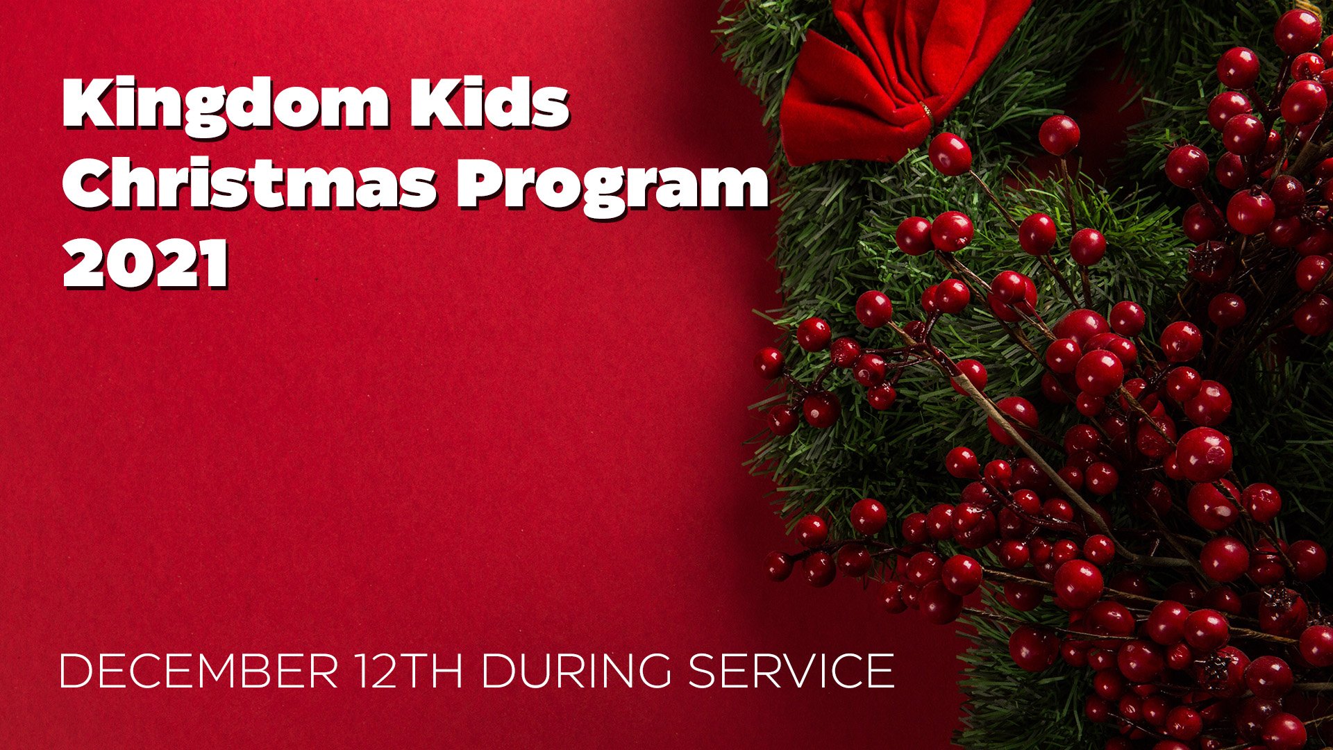 Kingdom Kids Christmas Program
