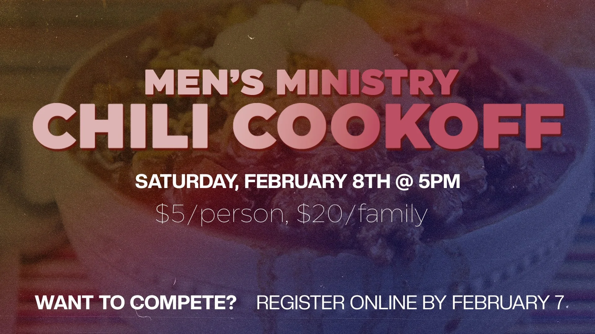 Men's Ministry Chili Cookoff