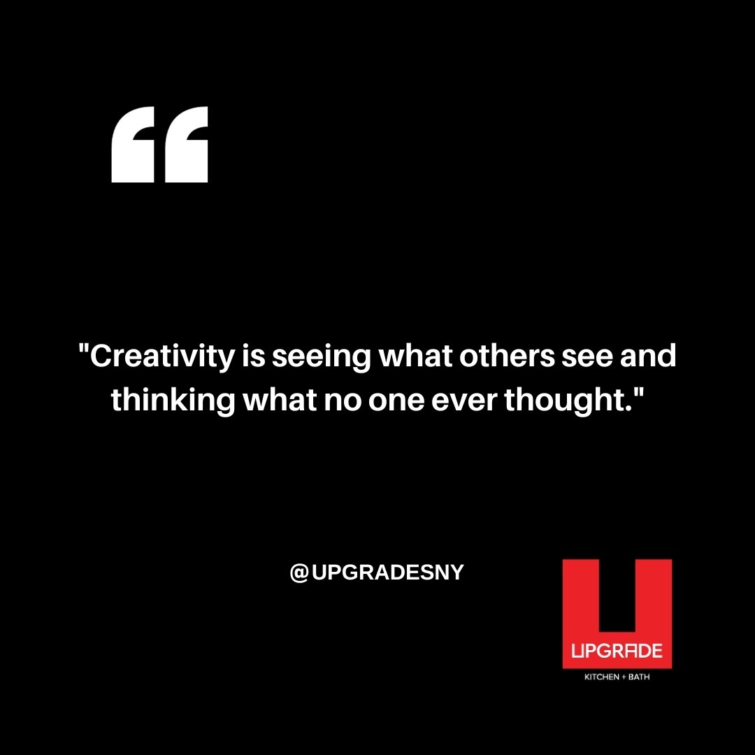 &quot;Creativity is seeing what others see and thinking what no one ever thought.&quot;​​​​​​​​
@upgradesny