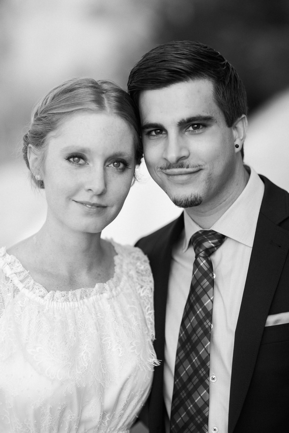 Maleana Hochzeitsfotos: Schwarzweiss Portaits