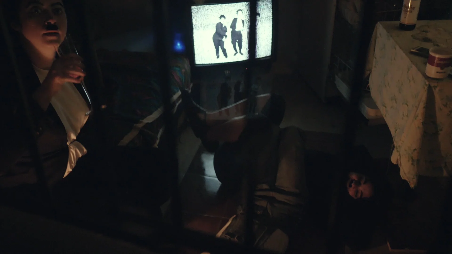 MODYRN TIMEZ by WYRDOS (Sarah Smalik, Sara Tilley and Jamie Tognazzini), WRECK CITY, Calgary, 2018. Film still by Polina Teif.
