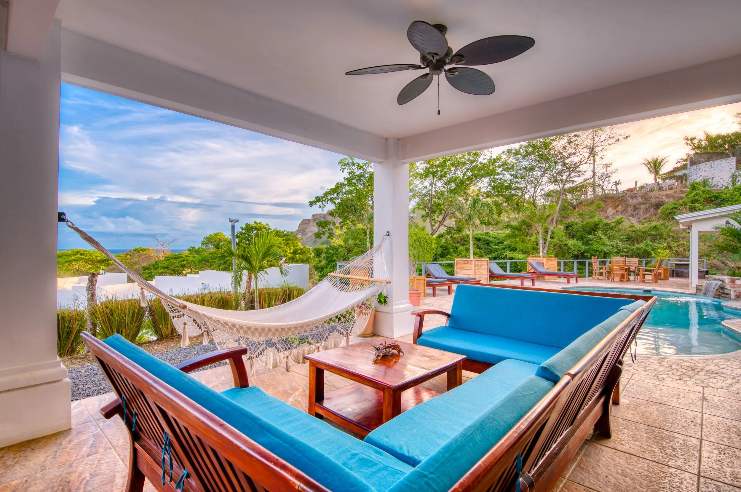 Chill space- hang in the hammock and read a book, or watch the sunset with your new friends