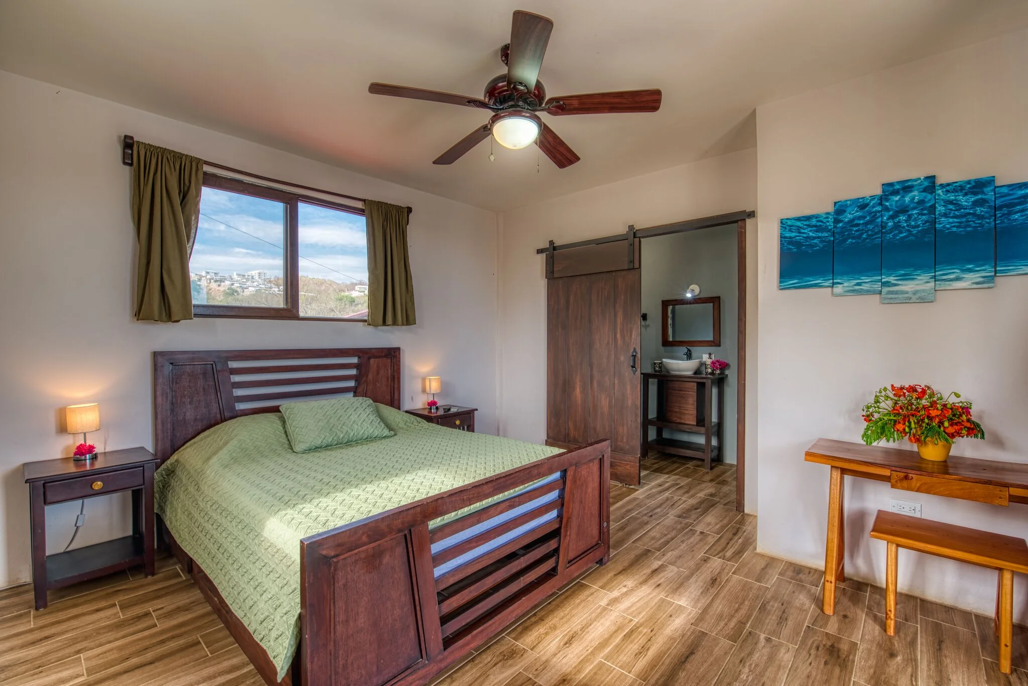 One of the bedrooms at Casa Soma