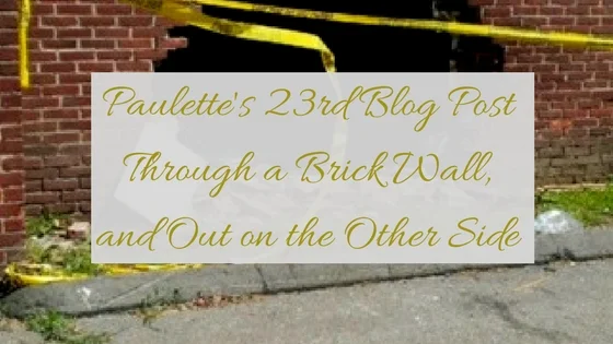 Paulette's 23rd Blog Post | Through a Brick Wall, and Out on the Other Side