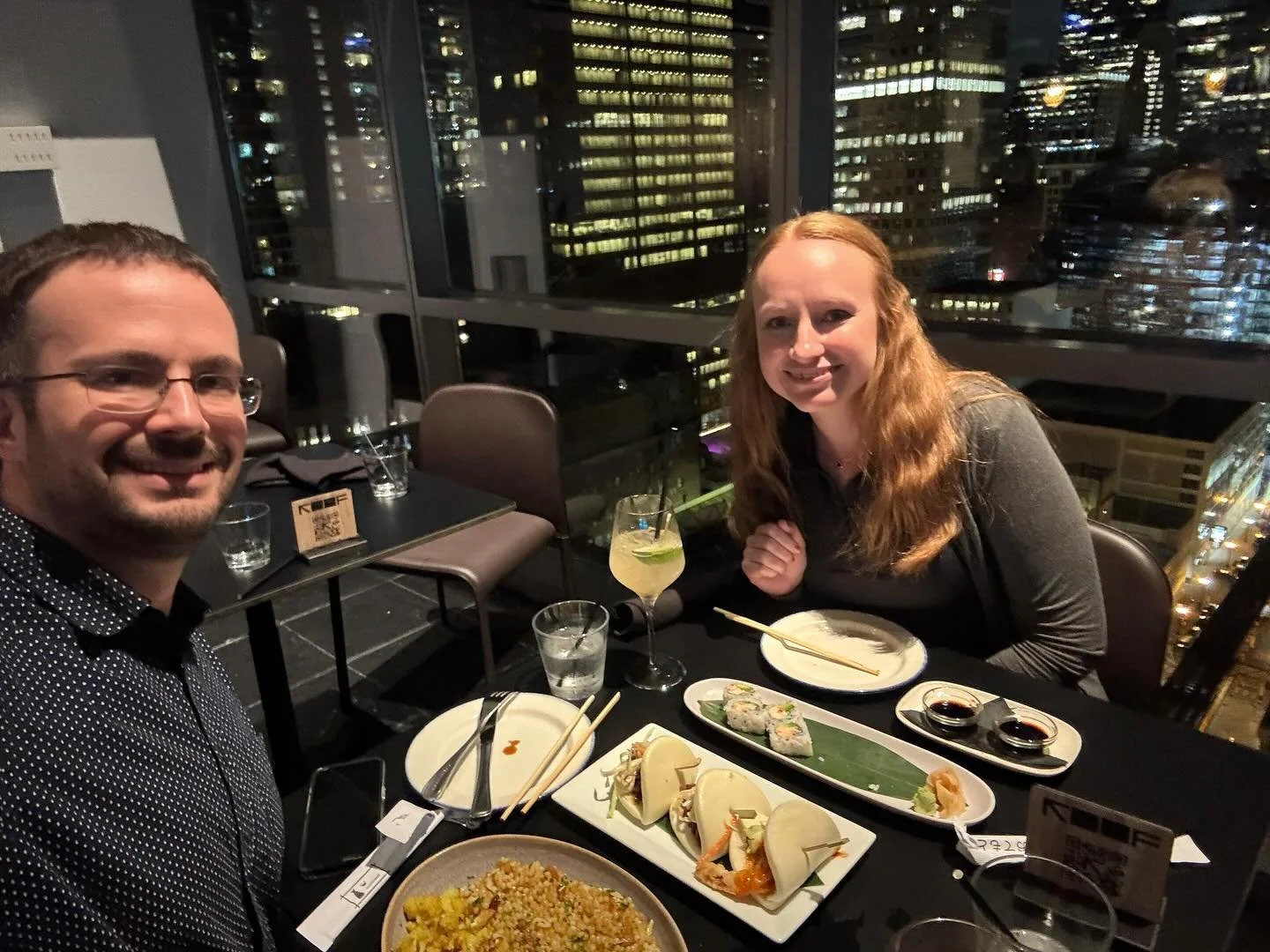 Late dinner date after our networking event happy hour in Chicago!
