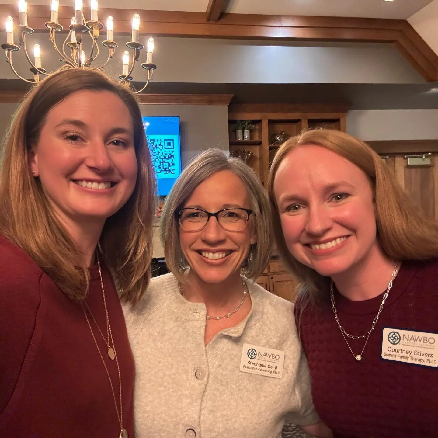 ✨ What an amazing evening with NAWBO! We loved welcoming Stephanie Seidl from Restoration Counseling to the group. 💙

Bonus laugh: Janelle Koon from Koon Financial Solutions and I showed up in matching outfits&mdash;great minds really do think alike