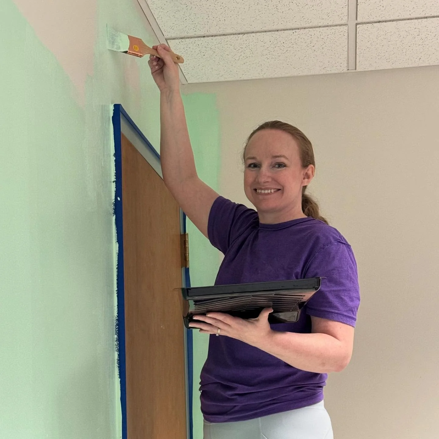 Hi, yes, it&rsquo;s me&mdash;your therapist/CEO&mdash;painting a mystery room at the office like this is totally normal behavior. 🎨👀

Is it a therapy space? A secret lair? Evidence that I cope with stress using paint instead of worksheets?

I can&r
