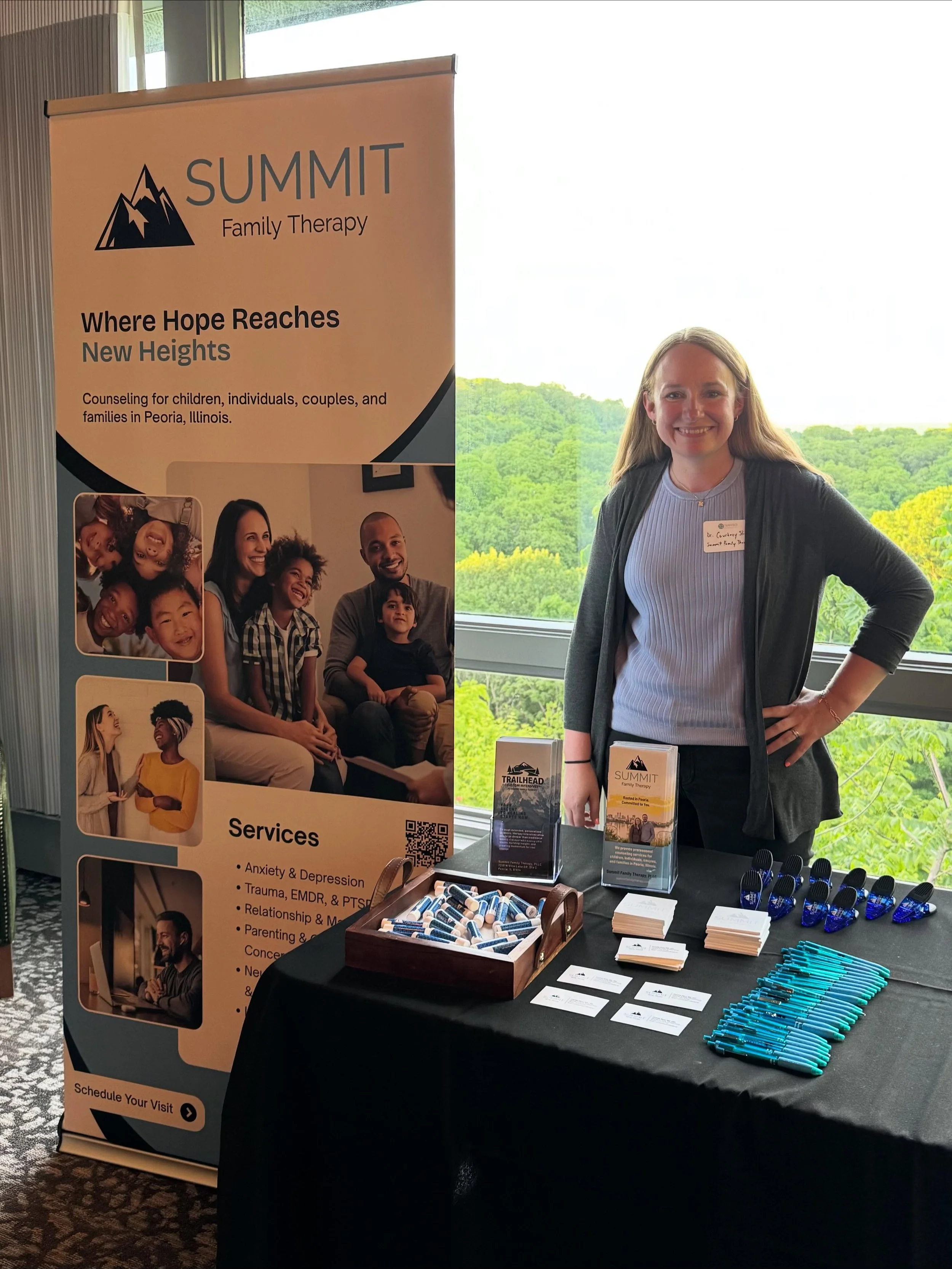 Proud to represent Summit Family Therapy tonight at NAWBO in honor of Mental Health Month. 💚

I had the privilege of hearing Kellie E. Branch-Dircks, MSW, LCSW share such a thoughtful and timely message on boundaries, self-care, and burnout&mdash;es