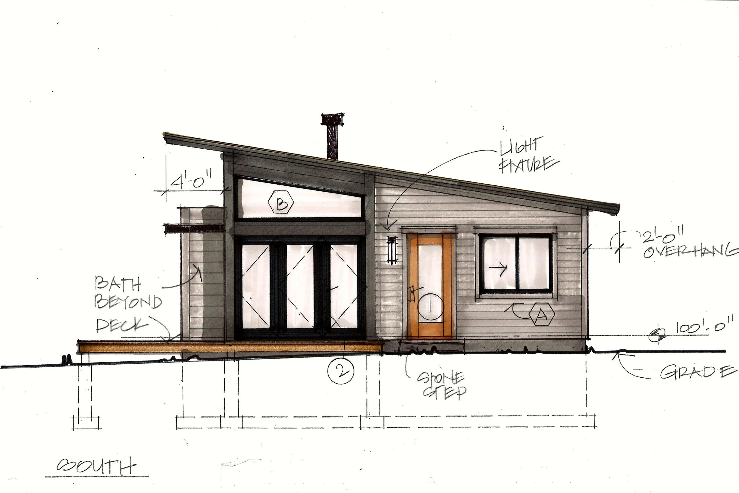 Architectural design and blueprints planning phase