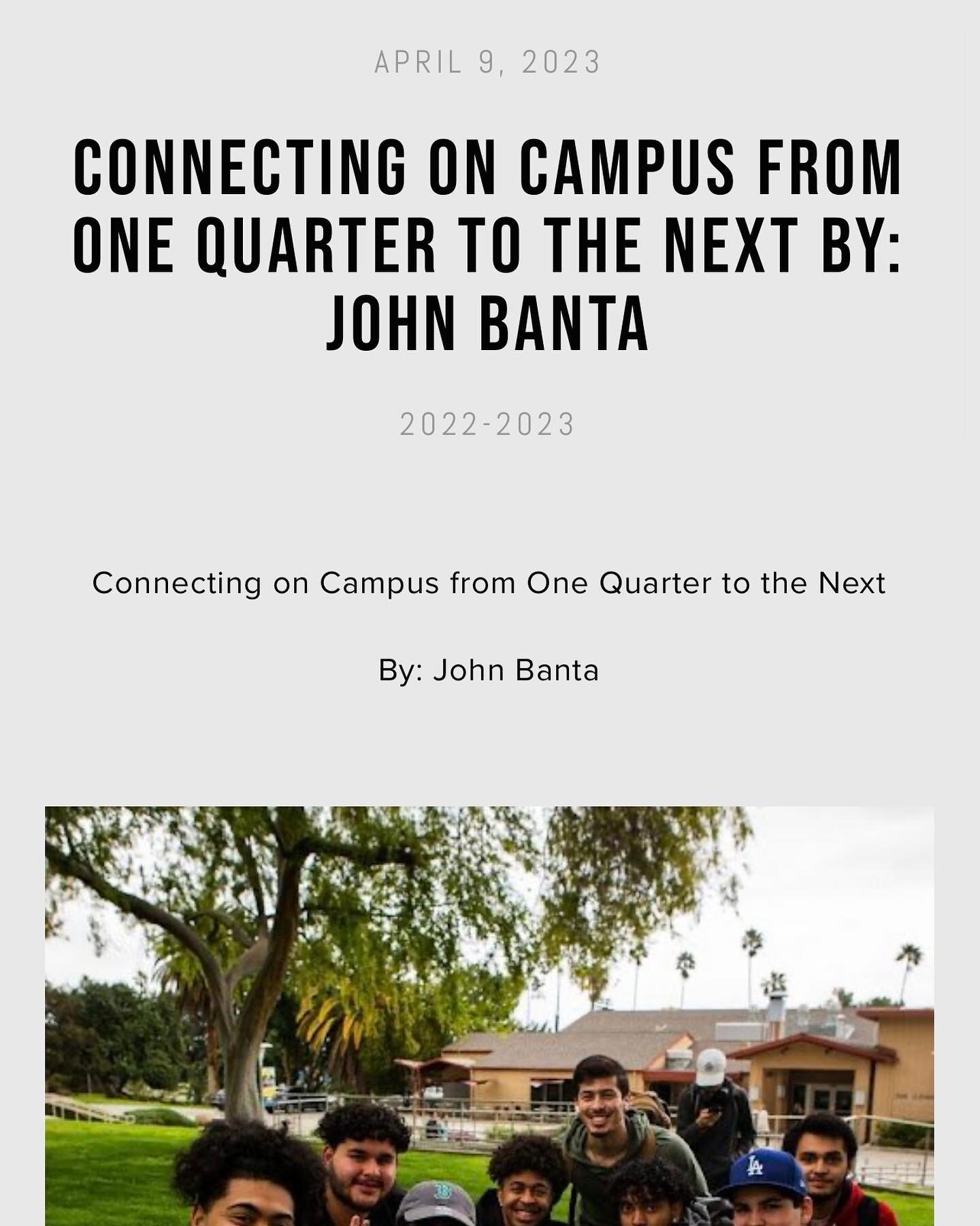 Connecting on Campus from One Quarter to the Next by John Banta

read more on criterionnow.com 🔗 
in bio