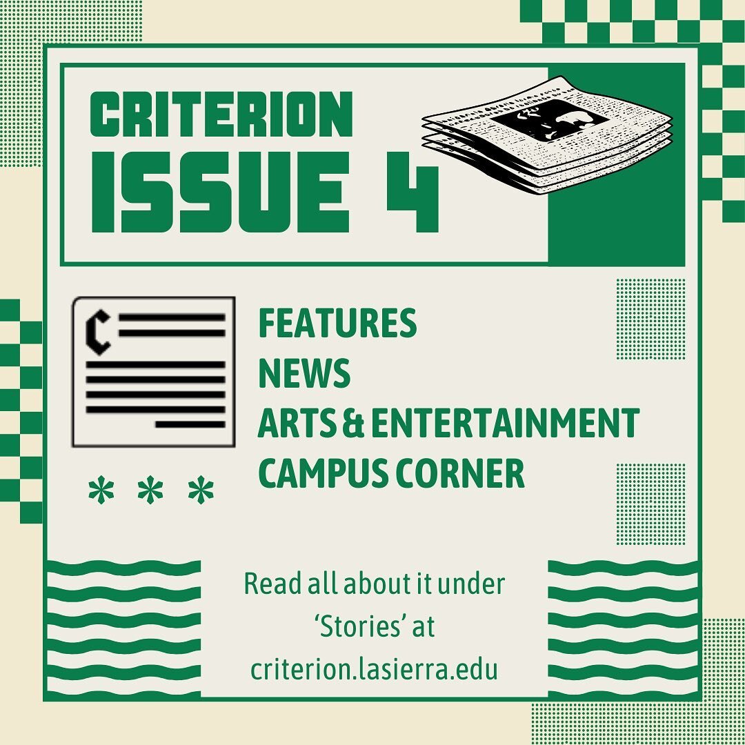 Learn about the ways La Sierra University is engaging its community through wildlife conservation efforts, art exhibitions, mission trips, wellness practices, sustainable travel, and more!

Happy reading and have a good spring break! 🌞

🔗 criterion