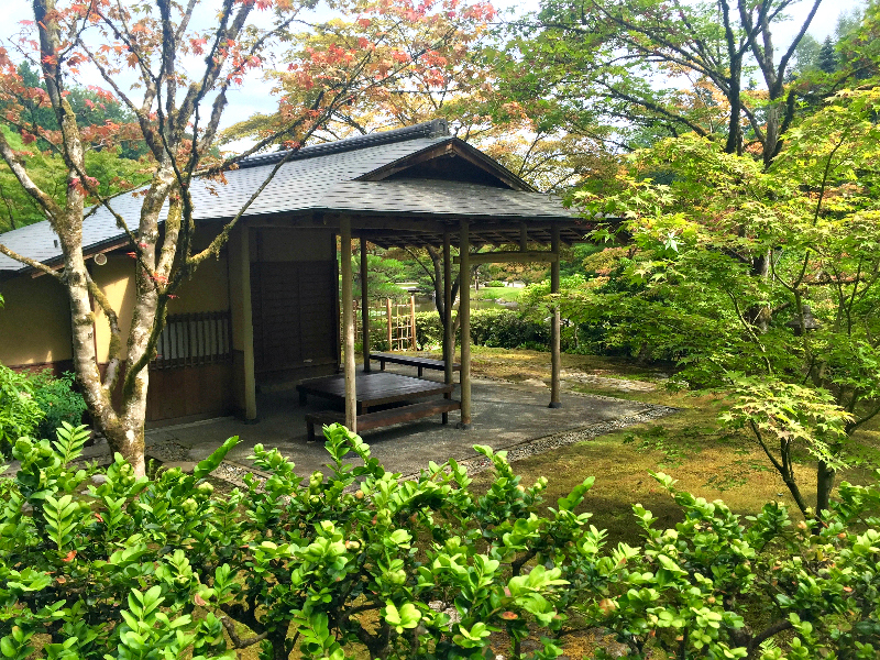 The teahouse in the Seattle Japanese Garden, Shoseian, was built using traditional methods and materials